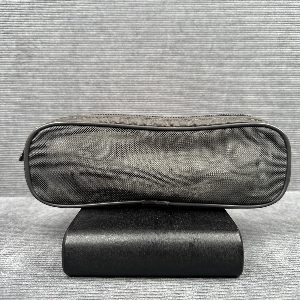 Tumi Mesh Travel Accessory Pouch Gray Zippered Organizer Case Vintage